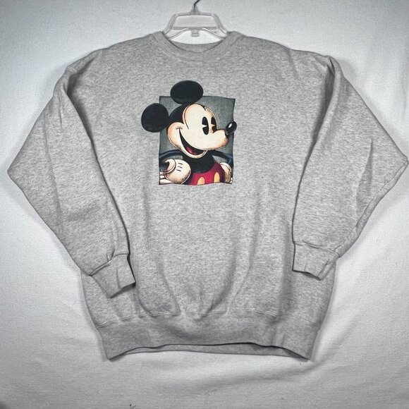 The Disney Catalog Vintage Mickey Mouse Sweatshirt Adult 2XL‎ Gray Crewneck - Picture 1 of 11